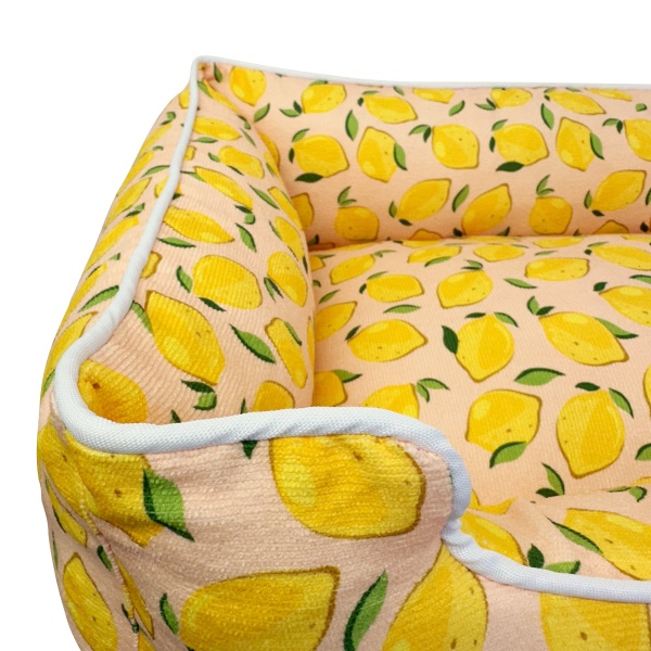 Citrus Got Real Corduroy Luxury Dog Bed